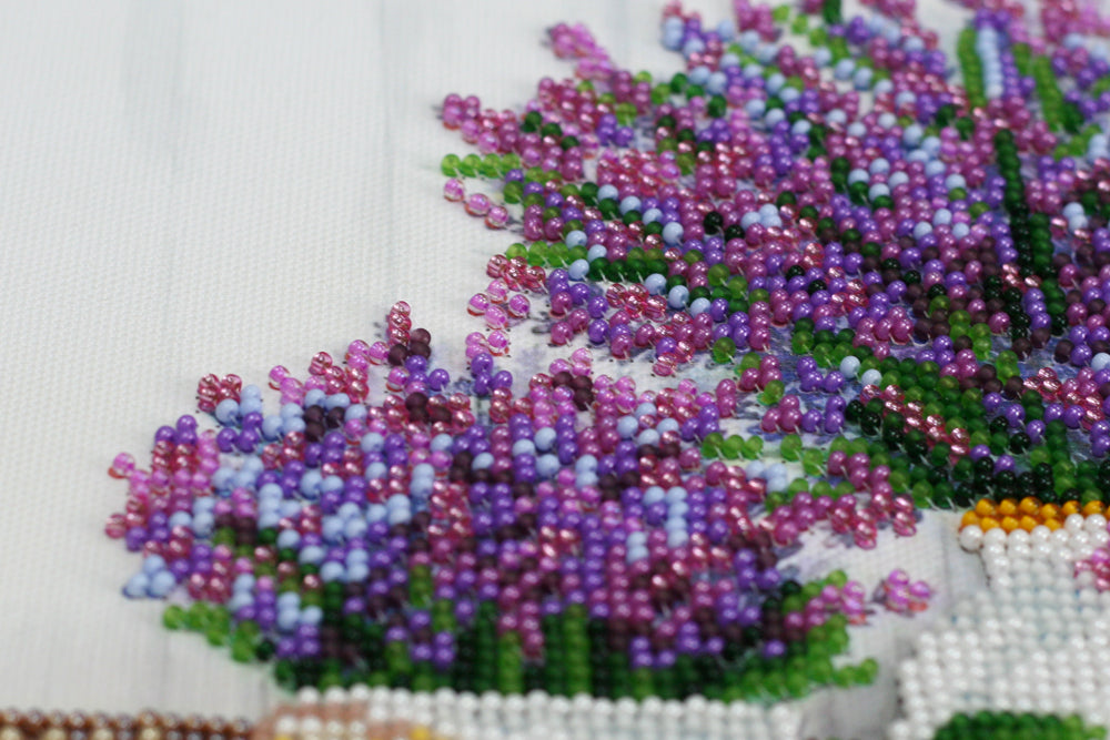 Mid-sized bead embroidery kit - Lavander`s aroma AMB-059