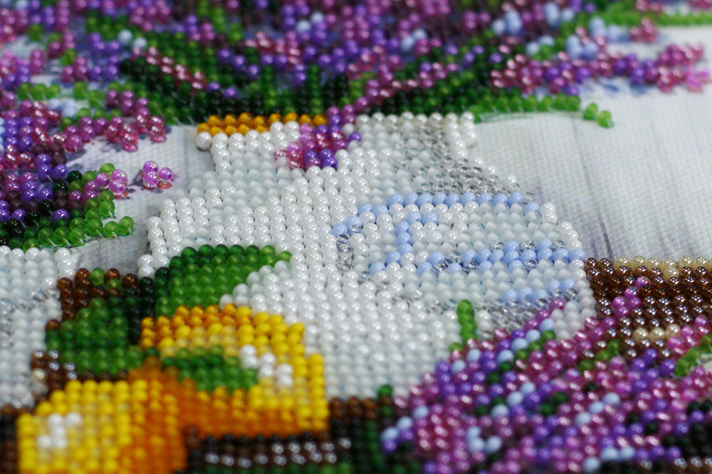 Mid-sized bead embroidery kit - Lavander`s aroma AMB-059