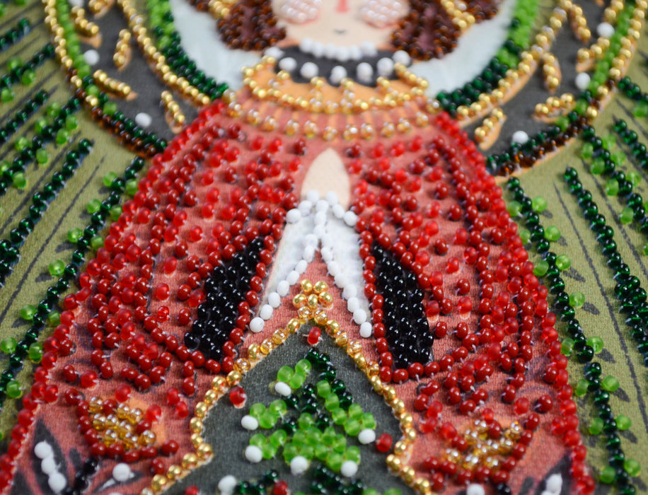 Guardian of the Christmas Miracle Angel Mid-Sized Bead Embroidery Kit AMB-114 - Wizardi