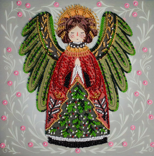 Guardian of the Christmas Miracle Angel Mid-Sized Bead Embroidery Kit AMB-114 - Wizardi