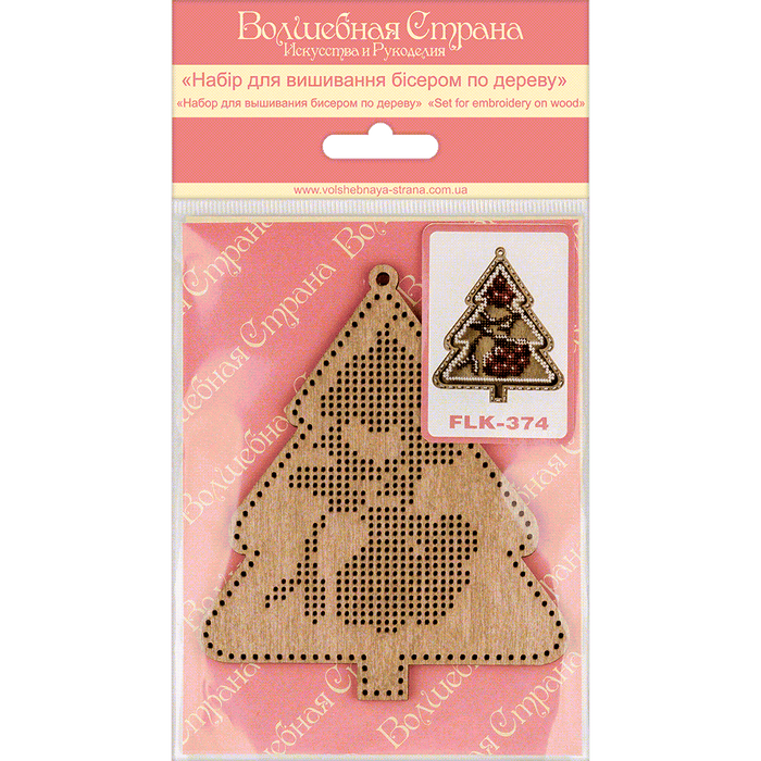 Bead embroidery kit on wood FLK-374 - Wizardi