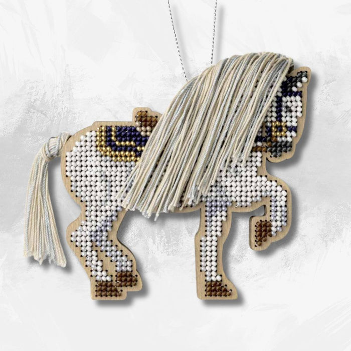 Wooden Bead Embroidery Kit – Forest Stallion (Double-Sided) FLK-594