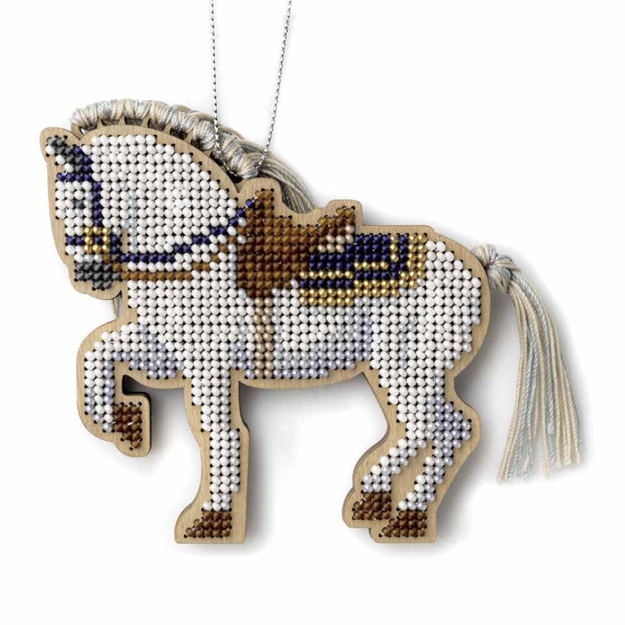 Wooden Bead Embroidery Kit – Forest Stallion (Double-Sided) FLK-594
