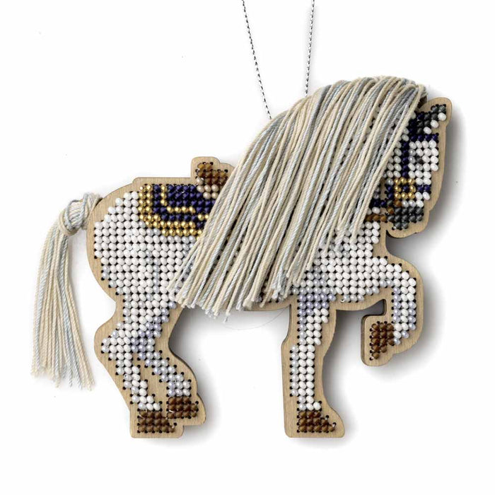 Wooden Bead Embroidery Kit – Forest Stallion (Double-Sided) FLK-594