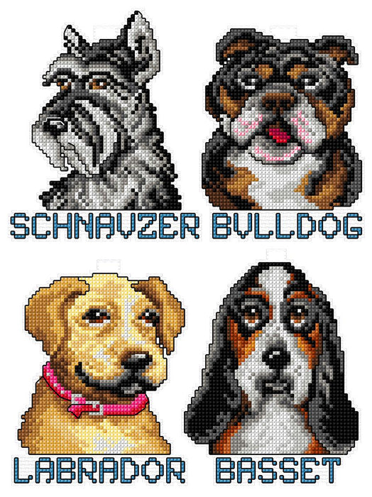 "Favorite Dogs" 104CS Counted Cross-Stitch Kit