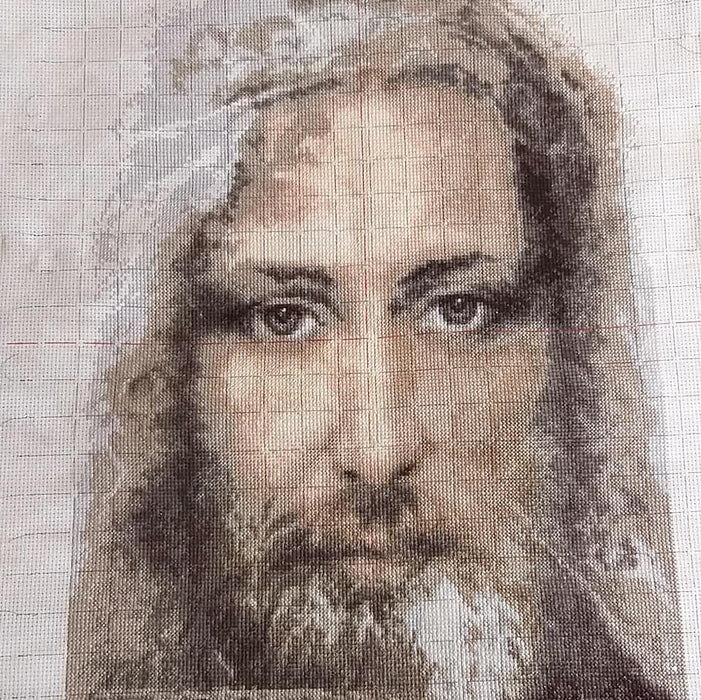 Cross-stitch kit M-202 "Sacred relic of Christians - Turin Shroud - truthful image of Our Lord Jesus Christ"