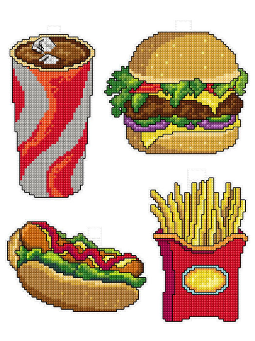 "Fast Food" 113CS Counted Cross-Stitch Kit