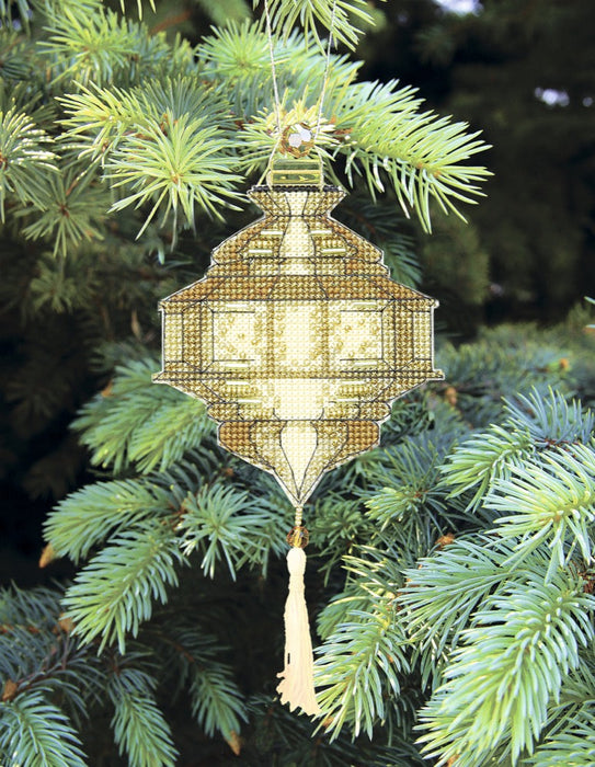 Christmas tree toy cross-stitch kit T-25 Set of pictures "Colorful lanterns"