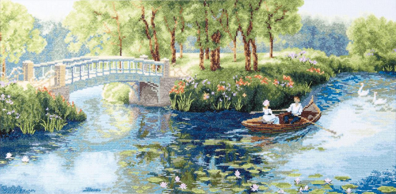 Cross-stitch kit M-397 "Rest in a summer park"