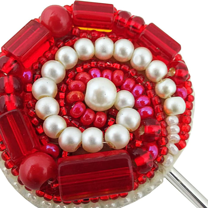 BP-231 Beadwork kit for creating brooch Crystal Art "Lollipop"
