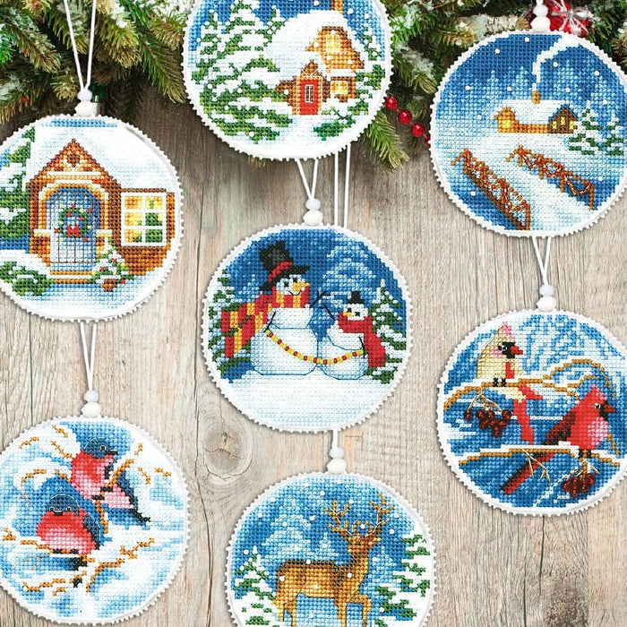 Christmas tree toy cross-stitch kit T-18 Set of pictures "Winter evening"