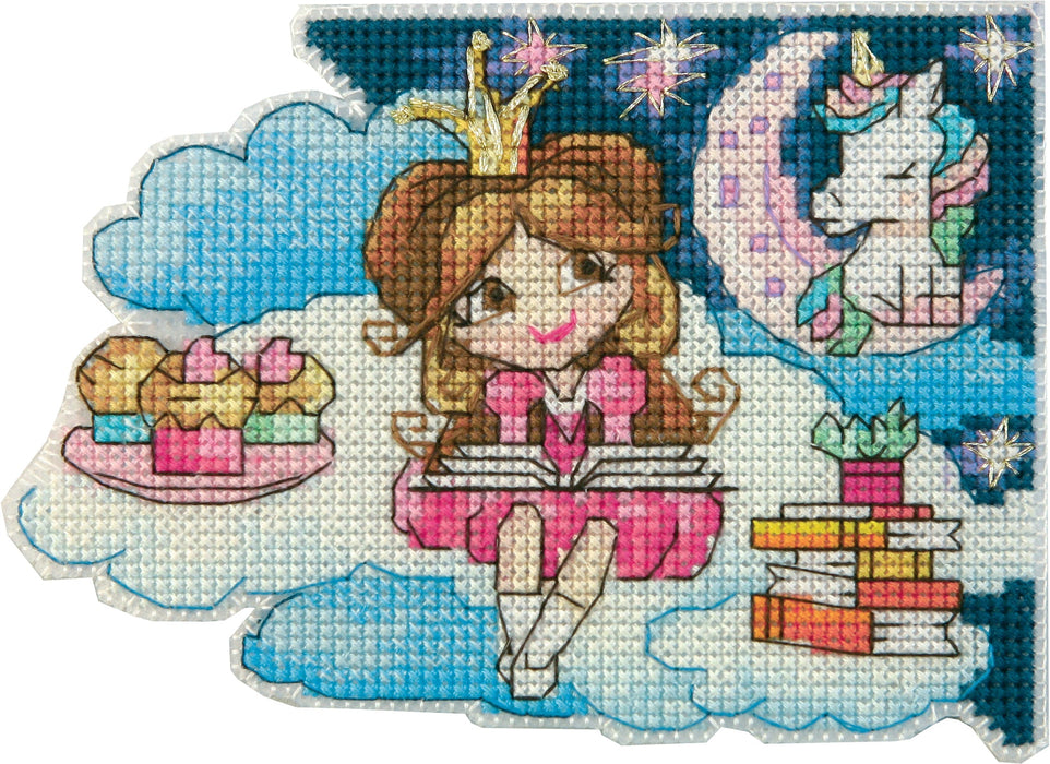 T-81 Counted cross stitch kit Bookmark "Fantasy world. Girl"