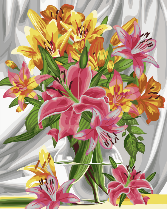 Painting by Numbers kit Crafting Spark Beautiful Lilies B053 19.69 x 15.75 in