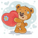 Diamond painting kit Bear with the Heart Crafting Spark 7.9 x 7.9 in CS2698 - Wizardi