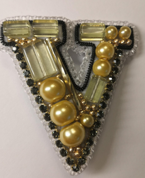 BP-259 Beadwork kit for creating brooch Crystal Art "Victoria"
