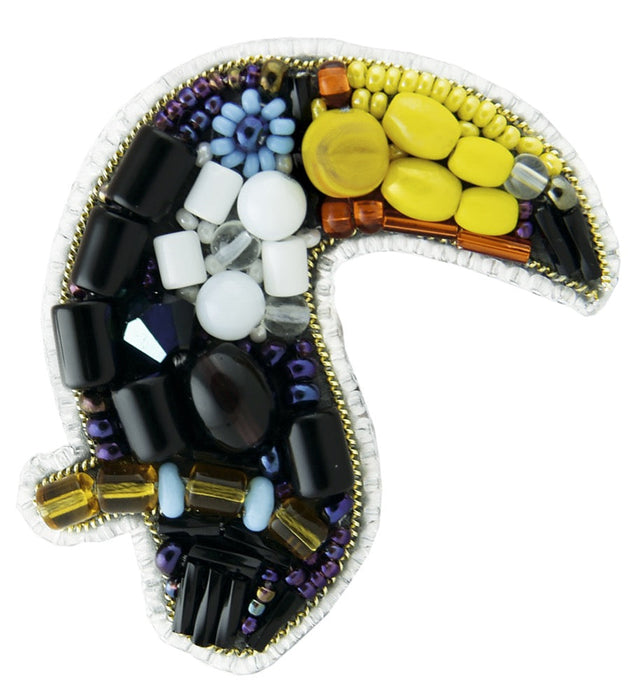 BP-260 Beadwork kit for creating brooch Crystal Art "Toucan"