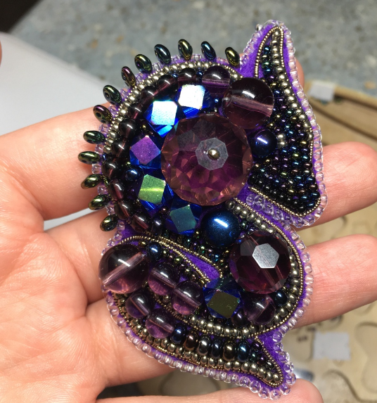 BP-268 Beadwork kit for creating brooch Crystal Art "The Dragon"