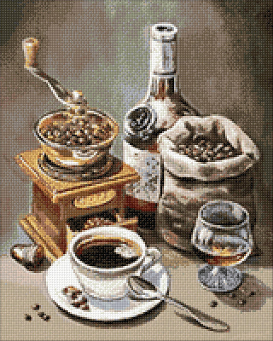 Diamond painting kit Coffee Time Crafting Spark 7.9 x 7.9 in CS2553 - Wizardi