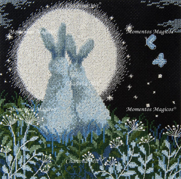 Cross-stitch kit M-458 "Moon hares"