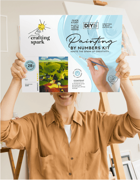 Painting by Numbers kit Crafting Spark City Night S071 19.69 x 15.75 in - Wizardi