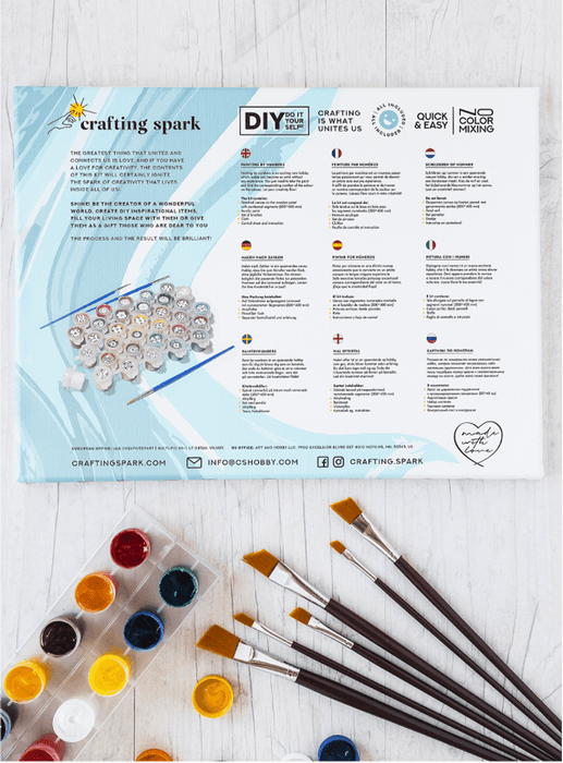 Painting by Numbers kit Crafting Spark House near Water S015 19.69 x 15.75 in - Wizardi
