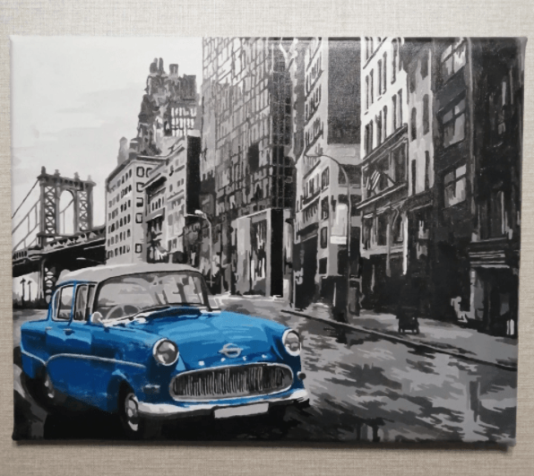 Painting by Numbers kit Crafting Spark New York Bridge C035 19.69 x 15.75 in - Wizardi