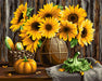 Painting by Numbers kit Crafting Spark Sunflowers B098 19.69 x 15.75 in - Wizardi