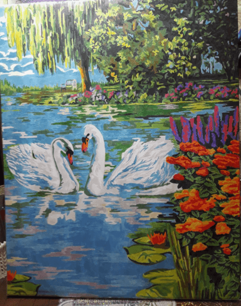 Painting by Numbers kit Crafting Spark White Swans A111 19.69 x 15.75 in - Wizardi