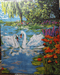 Painting by Numbers kit Crafting Spark White Swans A111 19.69 x 15.75 in - Wizardi
