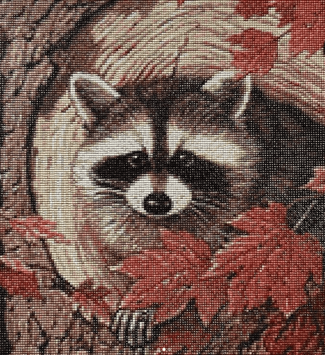 Racoon in the Tree CS2561 15.8 x 19.7 inches Crafting Spark Diamond Painting Kit - Wizardi